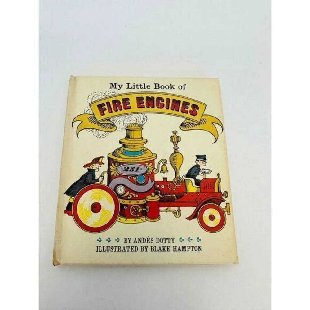 1963 Boxed Set MY LITTLE‎ LIBRARY - Fire Engines Trains Cars by Andes Dotty Used